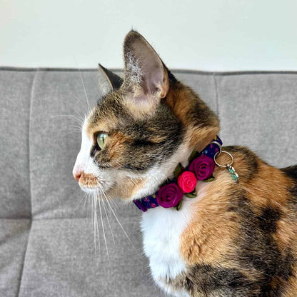 Collar para gatos con rosas Candy