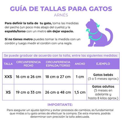 Arnés para gatos sin correa Mariposas